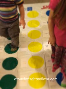 Counting Game Using The Game Twister(r) - A Touch of Salt and Love